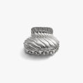 Awe Inspired Ritual 925 Sterling Silver Plated Brass Ripple Effect Claw Clip