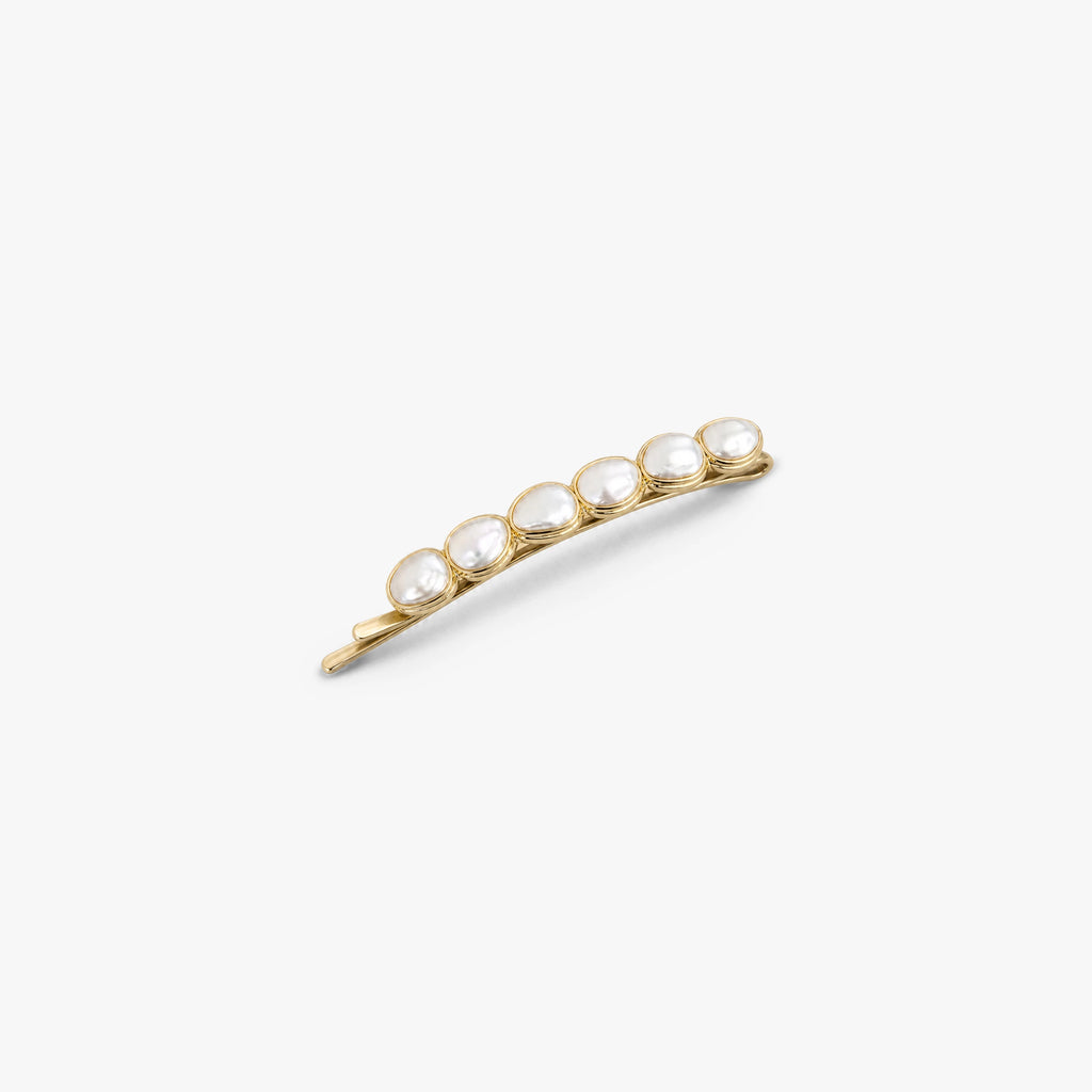 Awe Inspired Ritual 14K Gold Plated Brass / Single Pearlescent Hair Clip