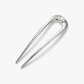 Awe Inspired Ritual 925 Sterling Silver Plated Brass Sculptural Pearl Hair Pin