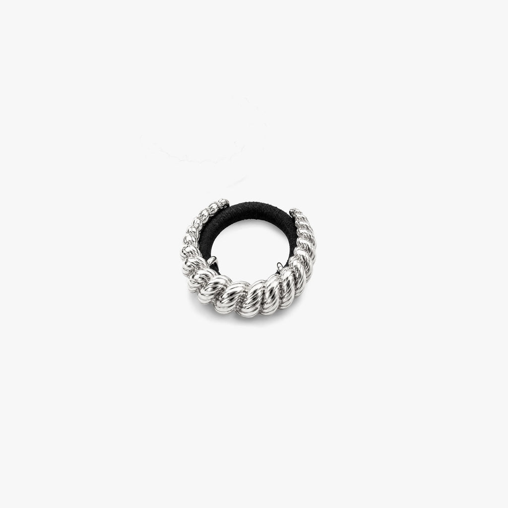 Awe Inspired Ritual 925 Sterling Silver Plated Brass Braided Hair Cuff