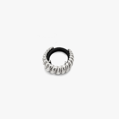 Awe Inspired Ritual 925 Sterling Silver Plated Brass Braided Hair Cuff