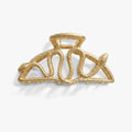 Awe Inspired Ritual 14K Yellow Gold Plated Brass Twin Serpents Claw Clip