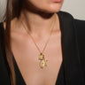 Virgen de Guadalupe, Enamel Cross and Mini Mother Pendants on a Cable Chain in 14k Yellow Gold Vermeil | Awe Inspired