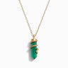 Green Onyx Crystal Snake Necklace