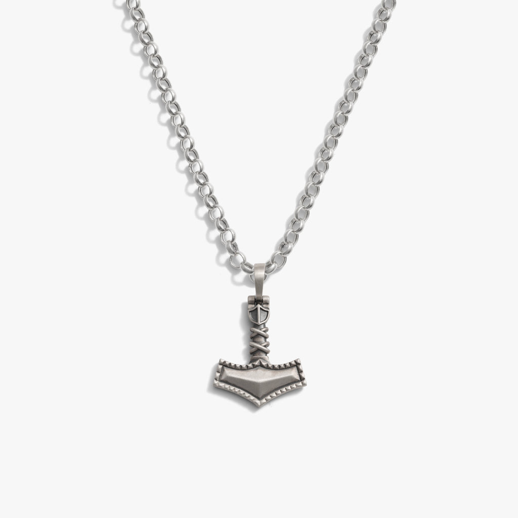 Awe Inspired Necklaces 925 Sterling Silver / 20" Thor's Hammer Necklace