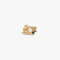Awe Inspired Rings 14K Gold Vermeil / 5 Hands of Fate Gemstone Ring Set