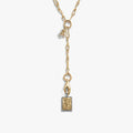 Awe Inspired Necklaces 14K Gold Vermeil / Hands of Ishtar Molten Charm Lariat Set