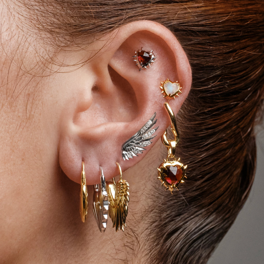 Awe Inspired Earrings Sapphire Wing Ear Climber