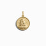 The Kamala Harris Pendant by Awe Inspired is a gold pendant that features a detailed relief of a smiling person's face, encircled by stars. This unique piece is part of the 2024 Election Edition collection and exudes elegance, reminiscent of Kamala Harris.