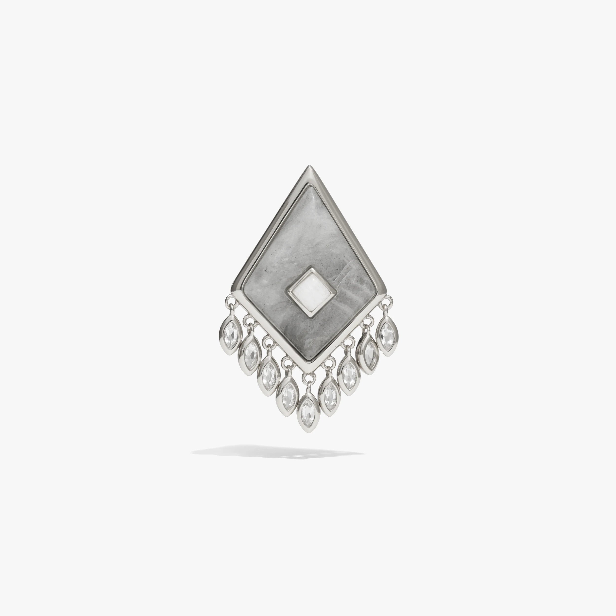 Awe Inspired Earrings 925 Sterling Silver / Single [WIP] Labradorite Boho Kite Earrings
