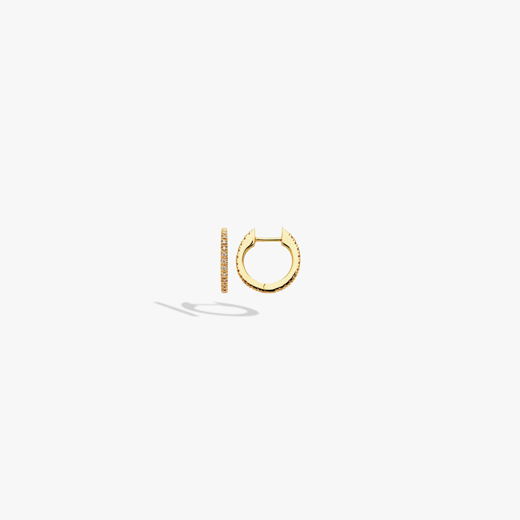 Awe Inspired Earrings 14K Gold Vermeil / Pair Diamond Huggie Earrings