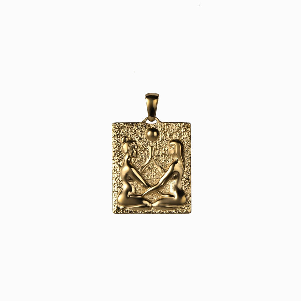 Product image of An Embrace Tablet pendant with an image of a woman and a man, by Awe Inspired.