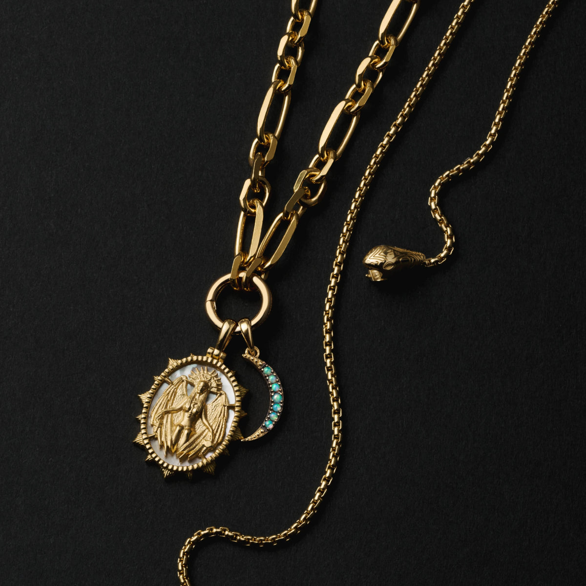 Awe Inspired Necklaces Luxe Goddess Charm Necklace