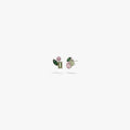 Awe Inspired Earrings Green Tourmaline / Pair Aura Cluster Studs