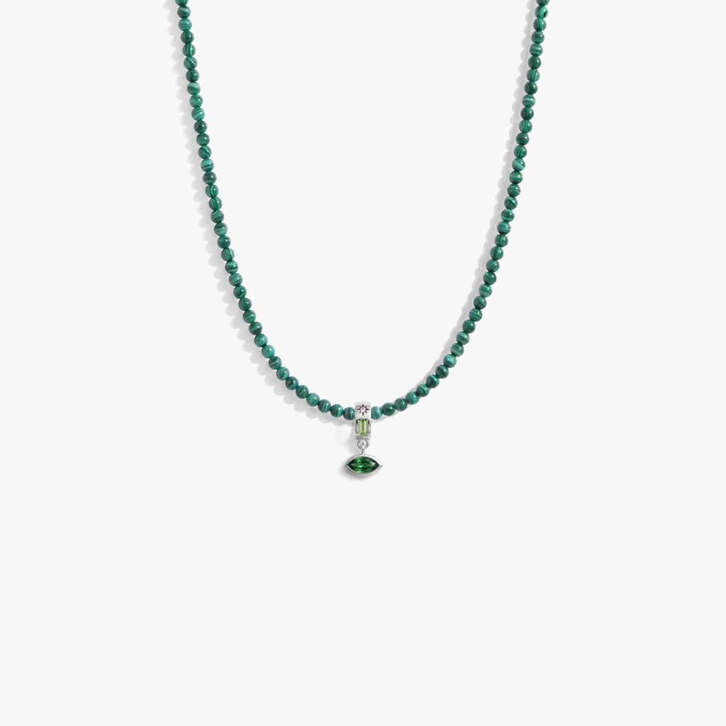 Awe Inspired Necklaces 925 Sterling Silver / Loving Aura Slider Bead Gemstone Necklace