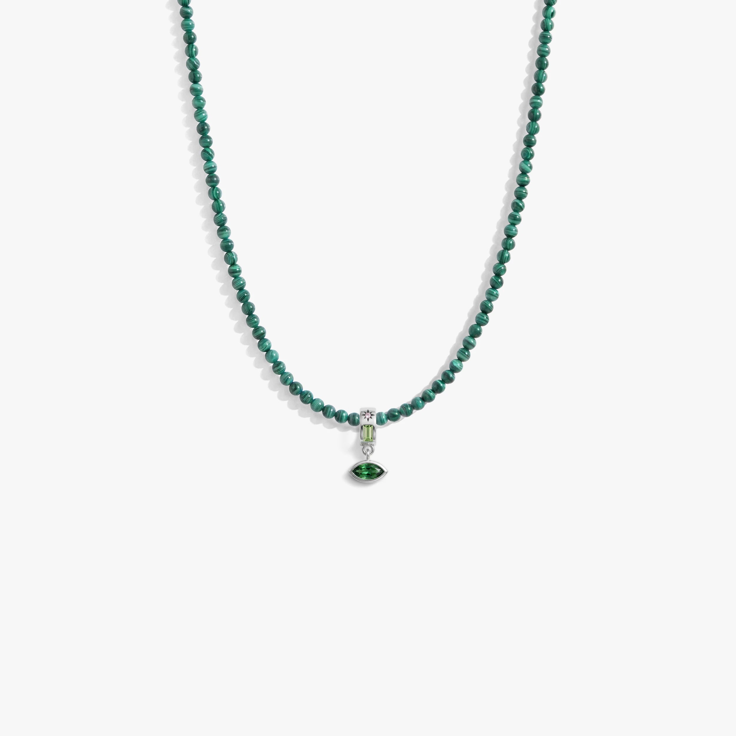 Awe Inspired Necklaces 925 Sterling Silver / Loving Aura Slider Bead Gemstone Necklace