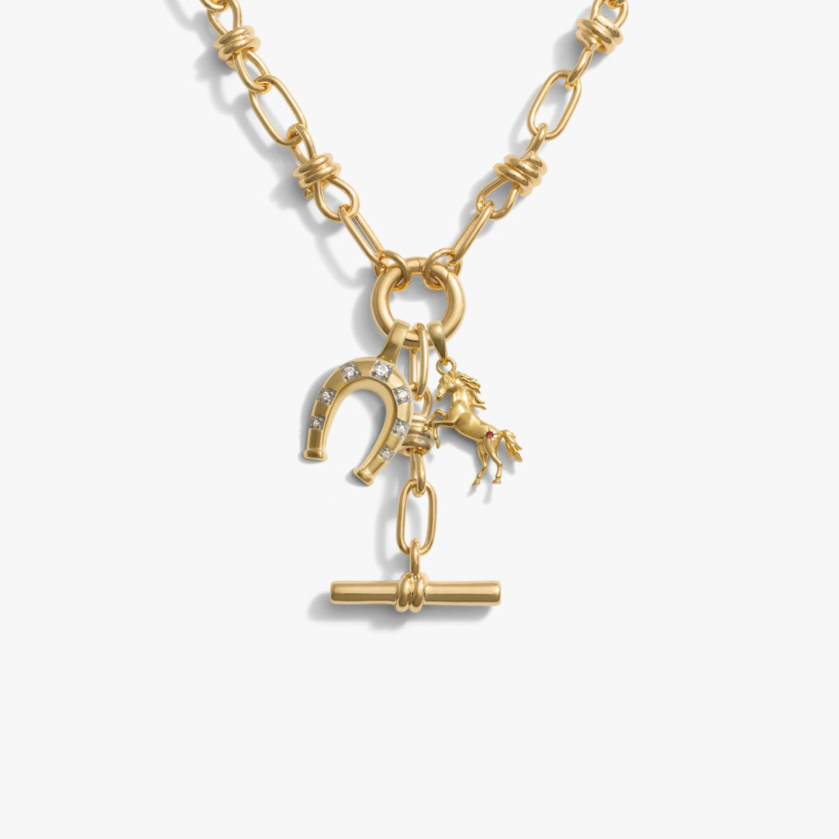 Awe Inspired Necklaces 14K Gold Vermeil / Luck Manifestation Charm Lariat Set