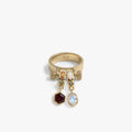 Awe Inspired Rings 14K Gold Vermeil / Magnetic Aura / 5 Charm Ring