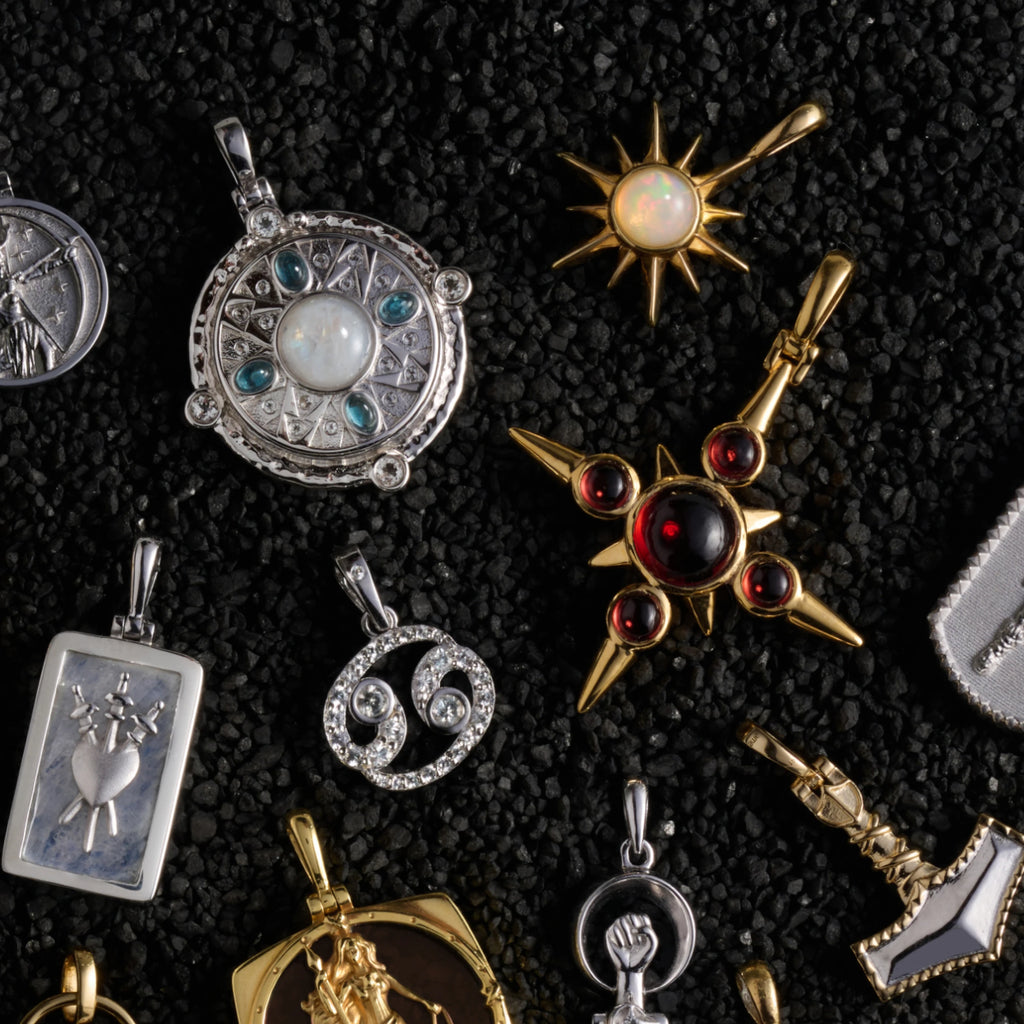 Awe Inspired Pendants Opal Sun Amulet