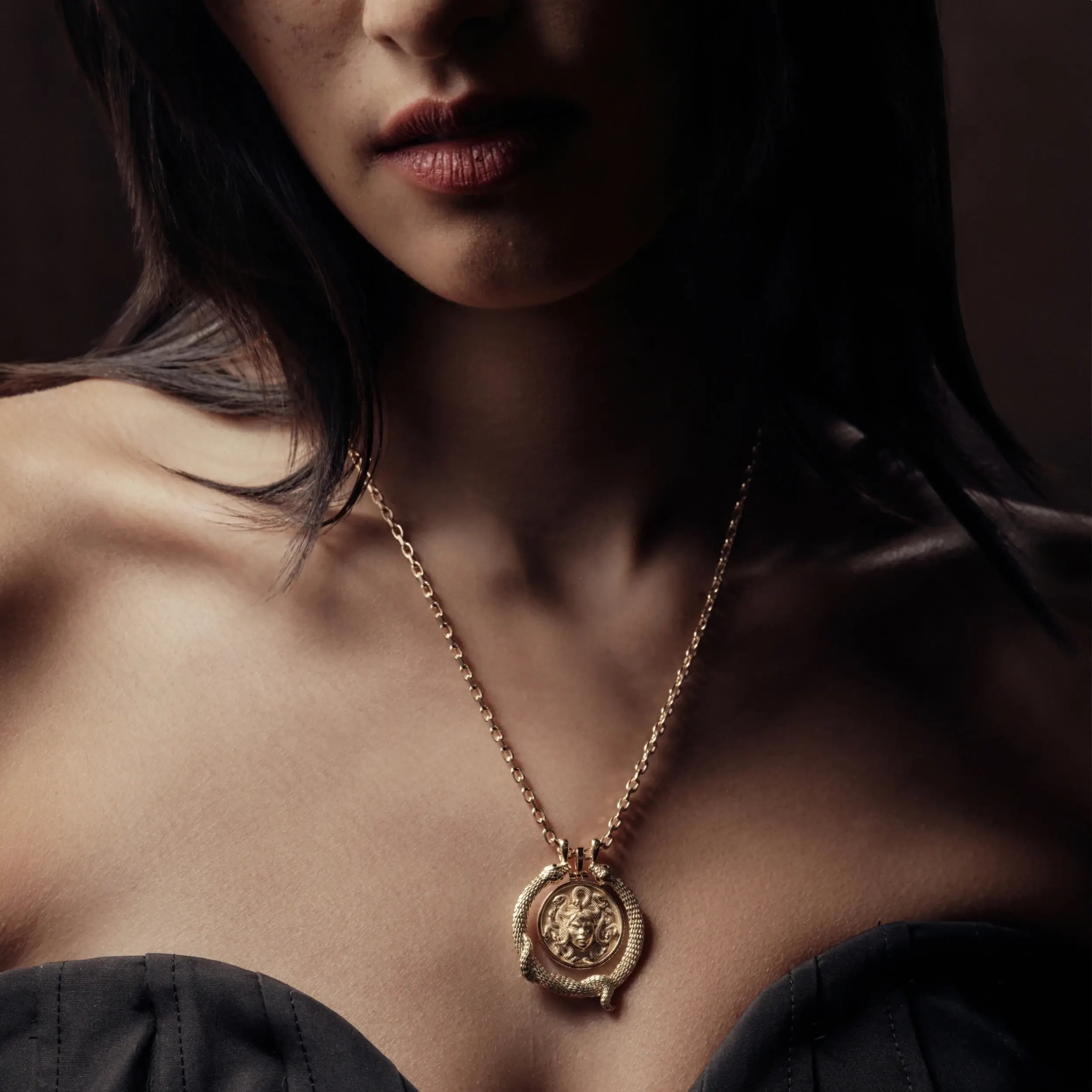 Awe Inspired Necklaces Snake Halo Goddess Necklace