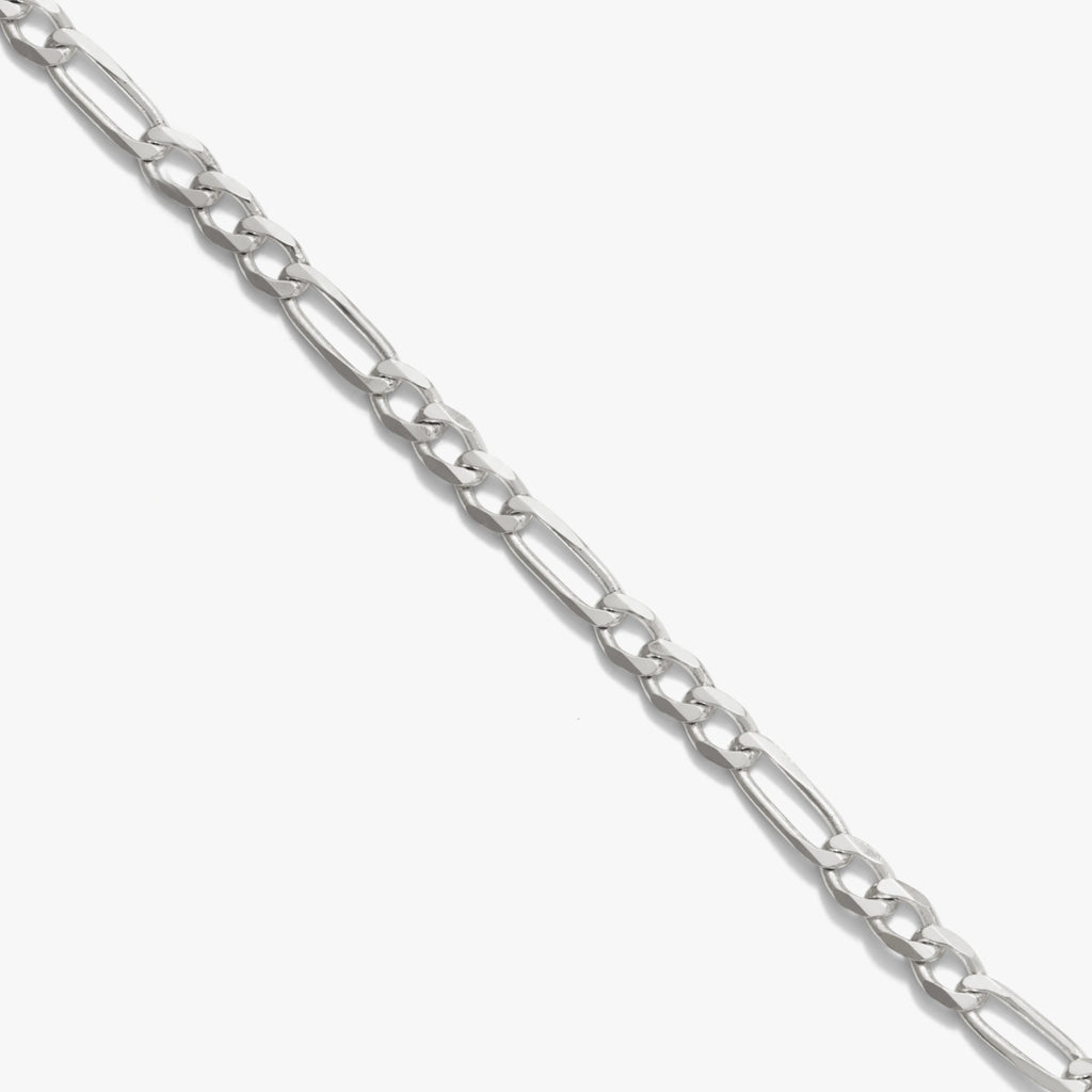 Awe Inspired Necklaces 925 Sterling Silver Thin Figaro Chain