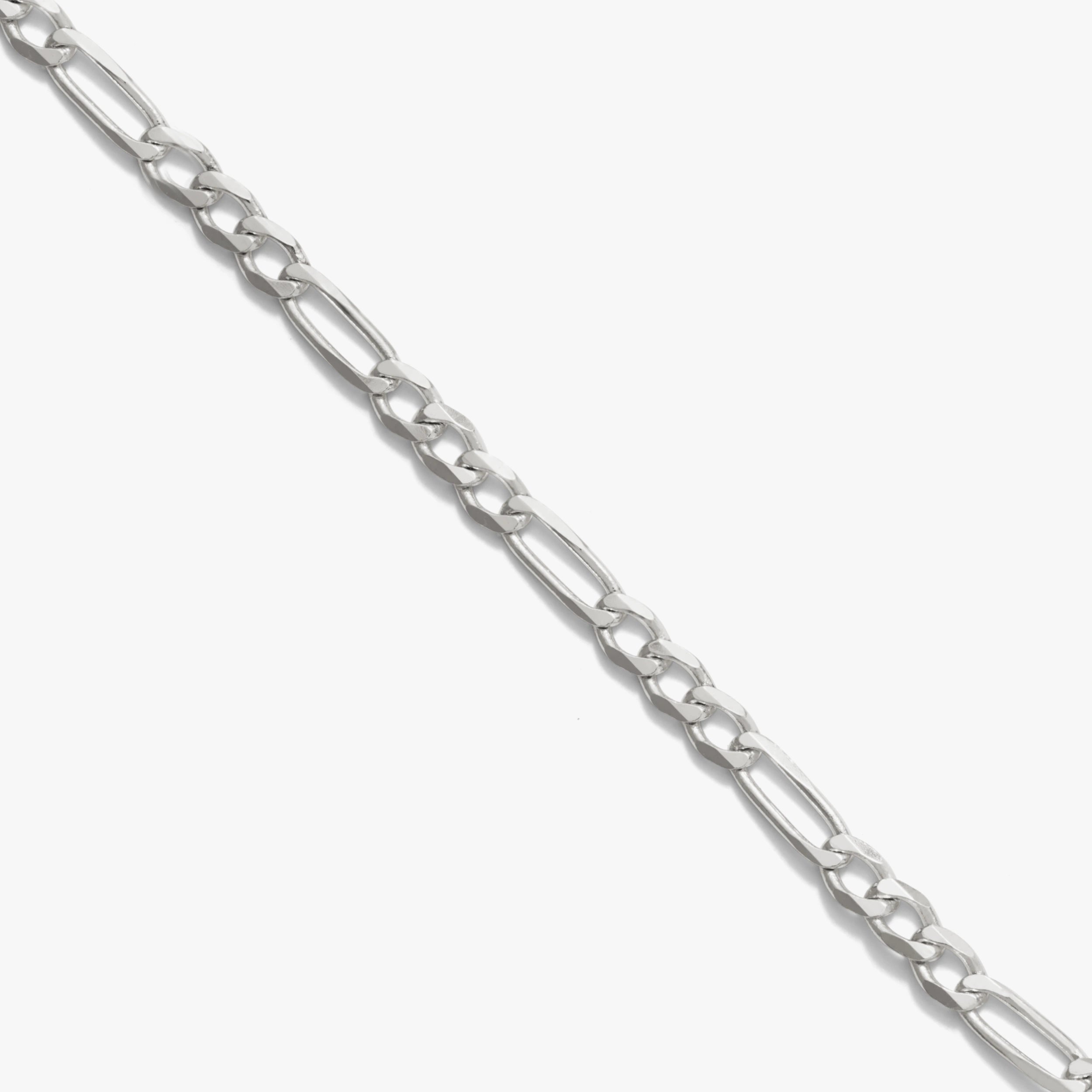 Awe Inspired Necklaces 925 Sterling Silver Thin Figaro Chain