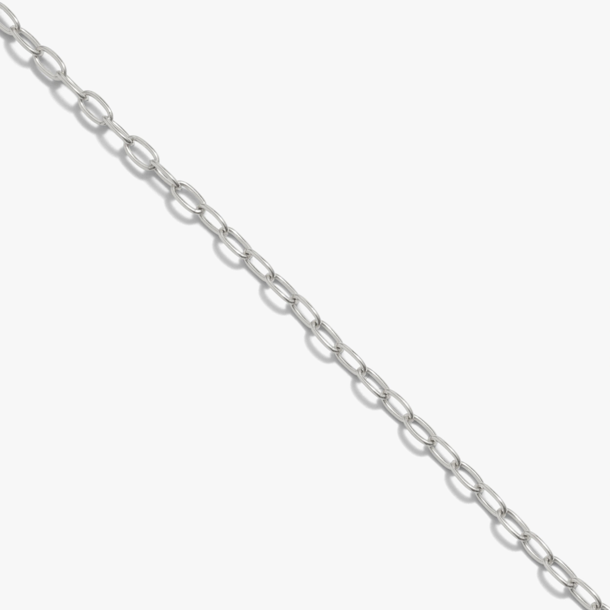 Awe Inspired Necklaces 925 Sterling Silver / 16''-18'' / Mini Paperclip Chain Mini Paperclip Chain Necklace
