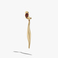 Awe Inspired Earrings 14K Gold Vermeil / Garnet / Single Left [WIP] Molten Gemstone Drop Earrings