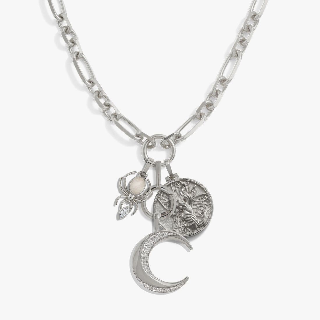 Awe Inspired Necklaces Sterling Silver Dark Fairy Charm Necklace