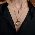 Awe Inspired Necklaces 14K Gold Vermeil Archive Moon & Stars Necklace Set