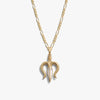 Awe Inspired Necklaces 14K Gold Vermeil Mother of Pearl Trident Necklace
