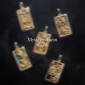 Awe Inspired Pendants 14K Gold Vermeil / White Topaz Mystery Tarot Card