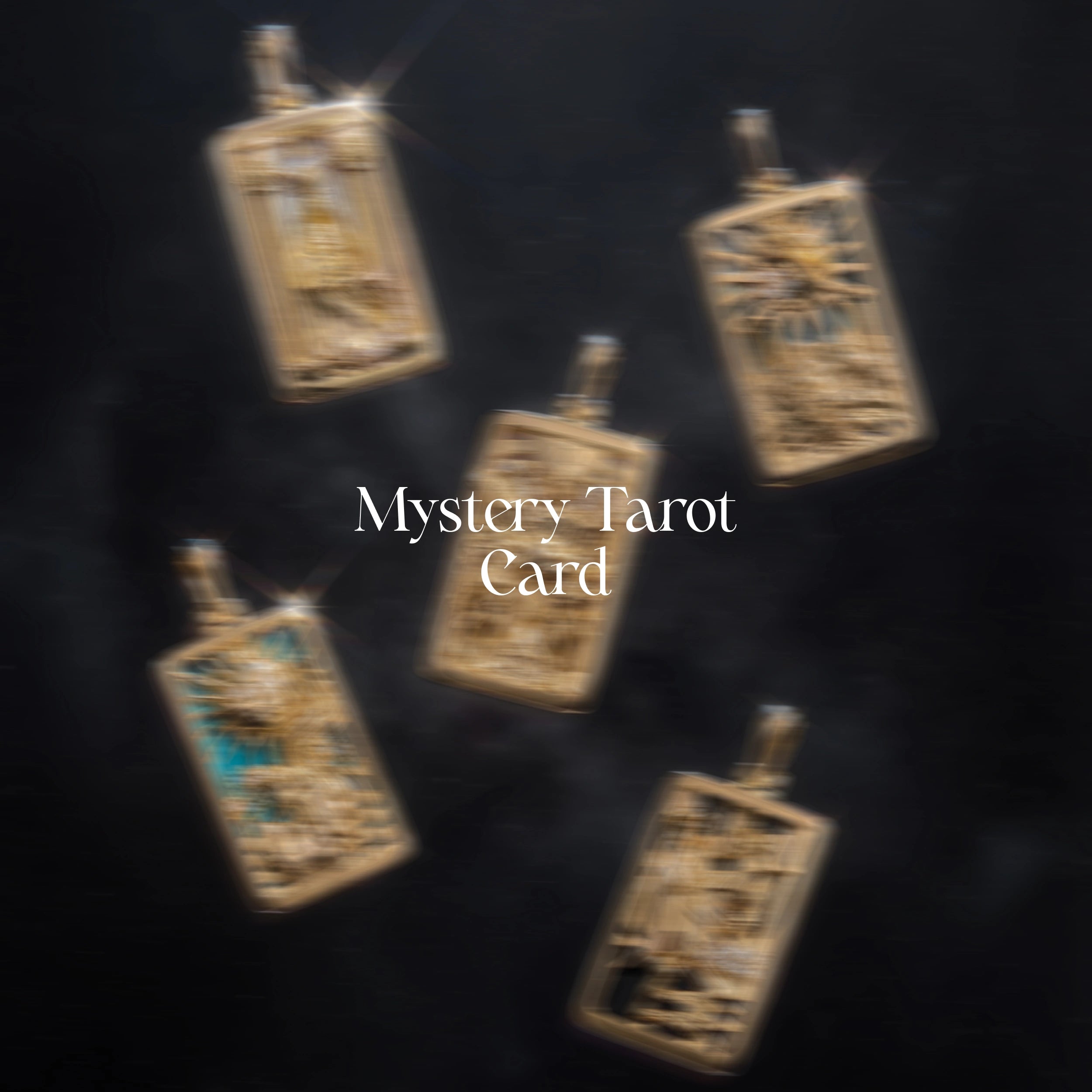 Awe Inspired Pendants 14K Gold Vermeil / White Topaz Mystery Tarot Card