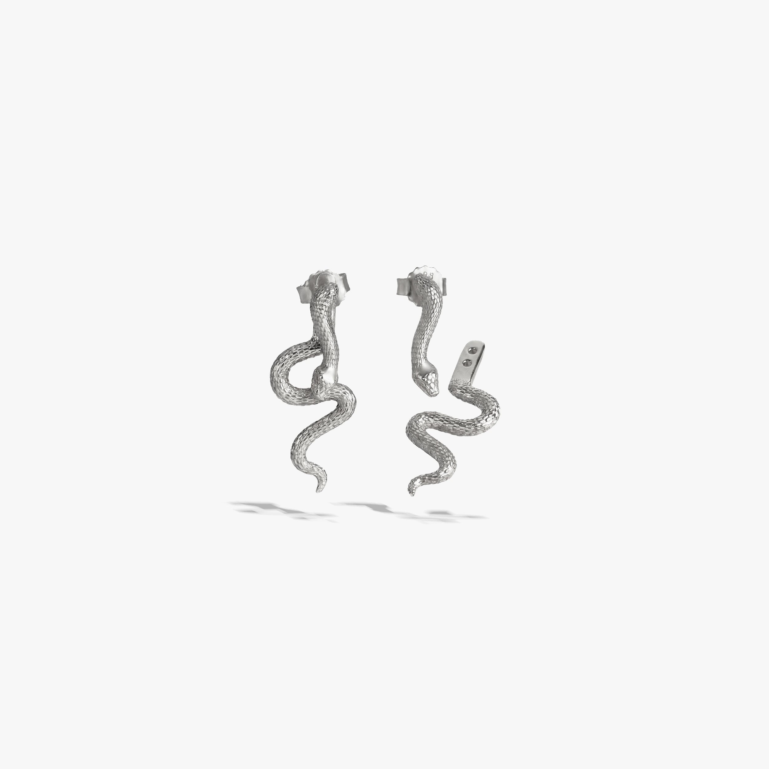 Awe Inspired Earrings 925 Sterling Silver Mystic Serpent Cascade Earrings
