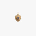 Awe Inspired Pendants 14K Gold Vermeil Gemstone Shield Pendant