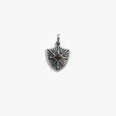 Awe Inspired Pendants 925 Sterling Silver Gemstone Shield Pendant