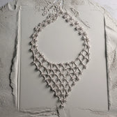 Awe Inspired Necklaces Oxidized 925 Sterling Silver Triple Moon Connector Bib