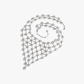Awe Inspired Necklaces Oxidized 925 Sterling Silver Triple Moon Connector Bib