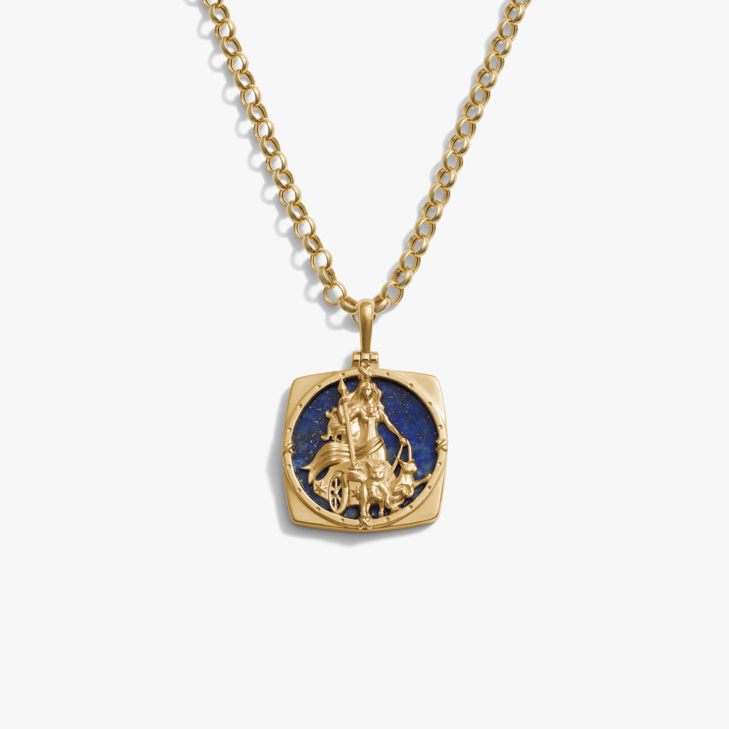 Awe Inspired Necklaces 14K Gold Vermeil / Blue Lapis / 18'' Special Edition Freya Necklace