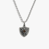 Awe Inspired Necklaces 925 Sterling Silver / 18'' Gemstone Shield Necklace