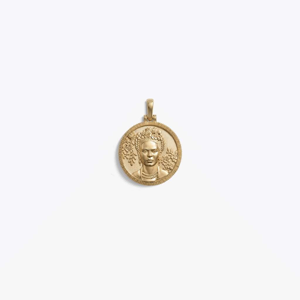 Awe Inspired Pendants 14K Gold Vermeil / Frida Kahlo Real-Life Goddess Pendant