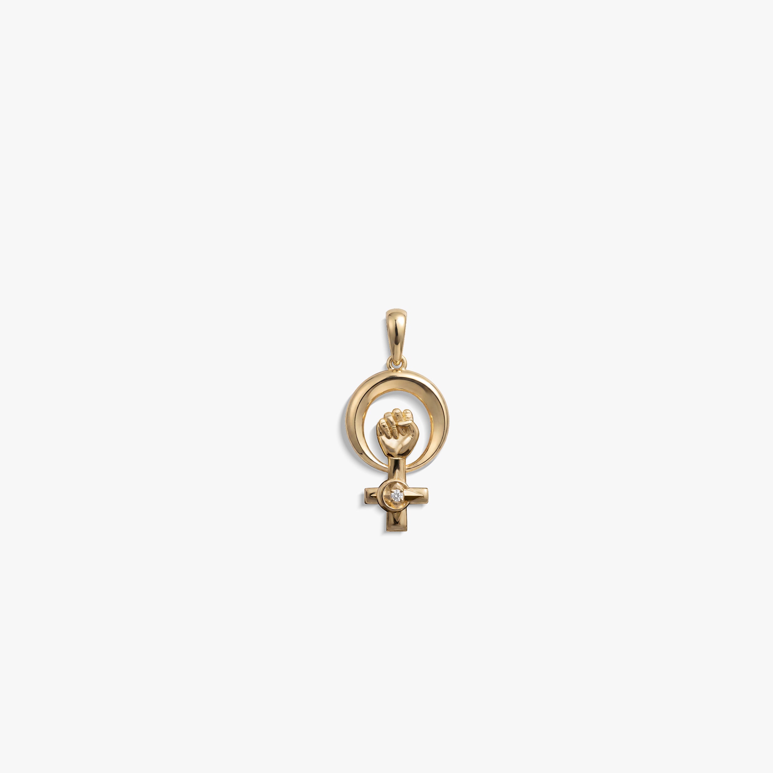 Awe Inspired Pendants 14K Gold Vermeil WHM - Women Power Pendant