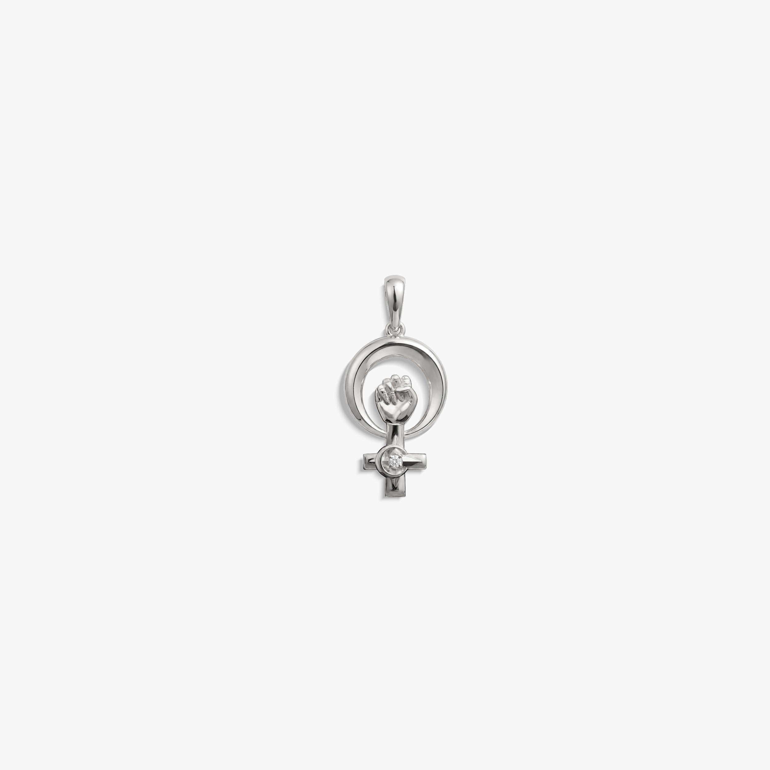 Awe Inspired Pendants 925 Sterling Silver WHM - Women Power Pendant