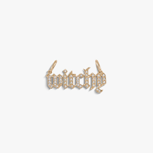 Awe Inspired Pendants 14K Gold Vermeil Witchy Nameplate Pendant