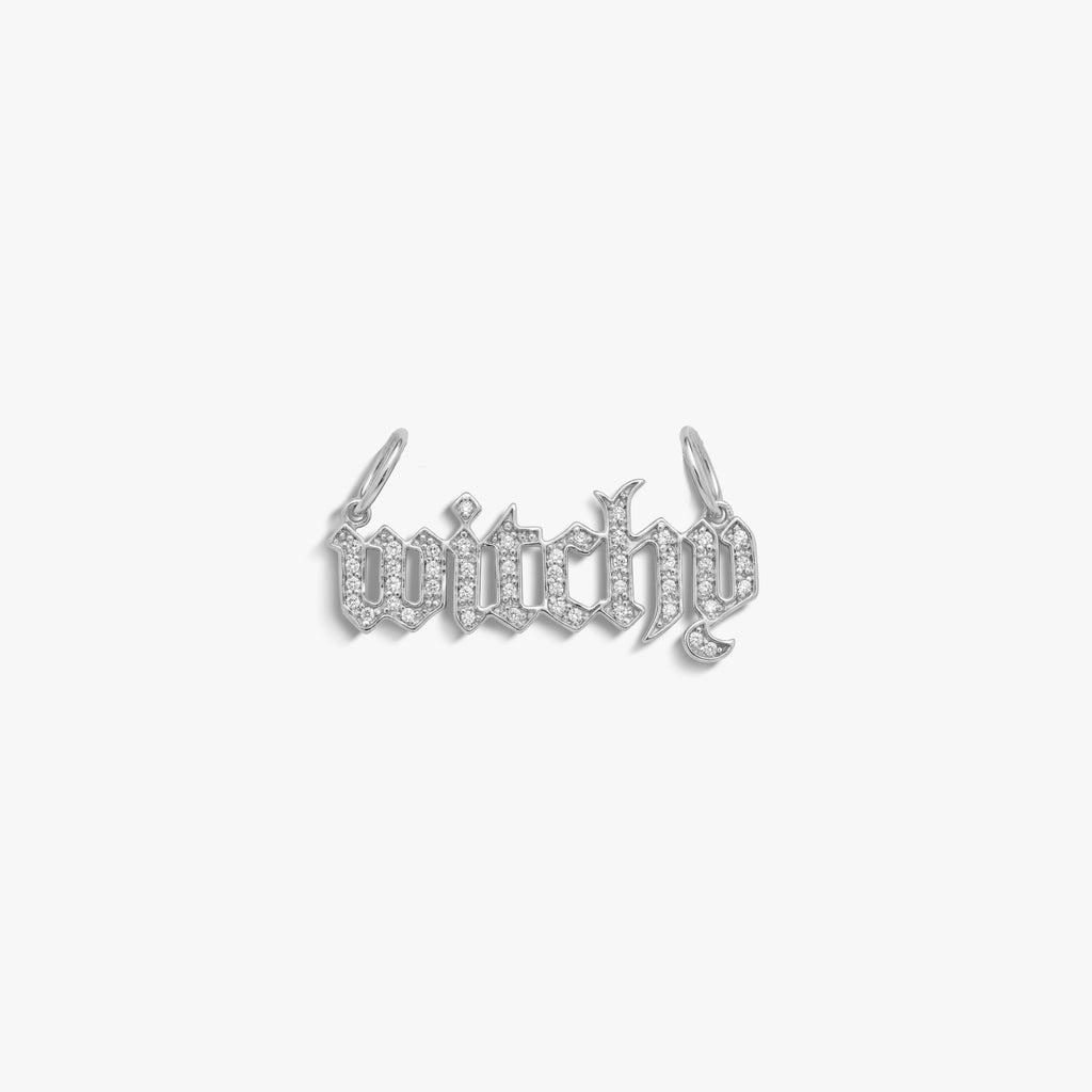 Awe Inspired Pendants 925 Sterling Silver Witchy Nameplate Pendant