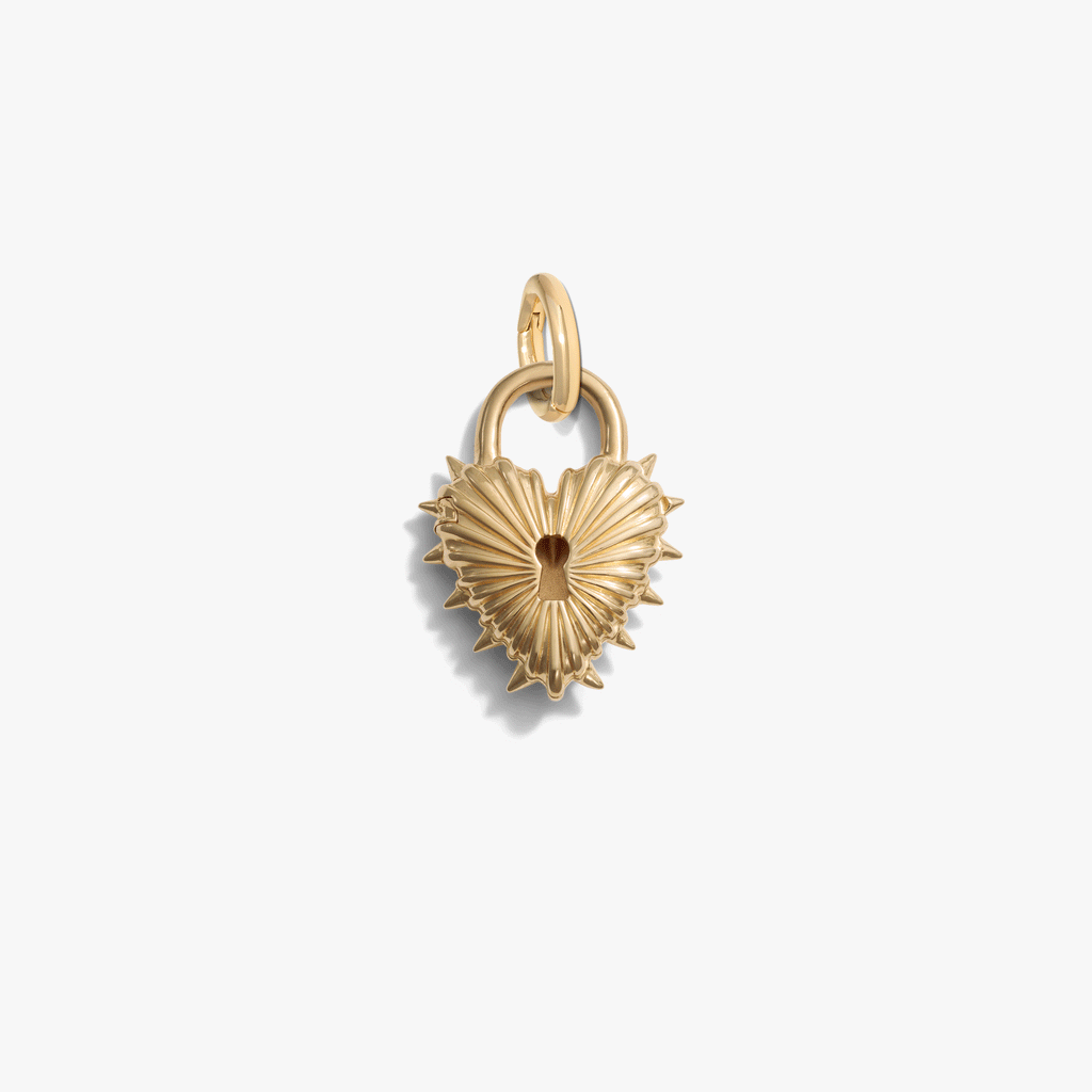 Awe Inspired Pendants 14K Gold Vermeil Spiked Heart Locket