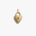 Awe Inspired Pendants 14K Gold Vermeil Spiked Heart Locket