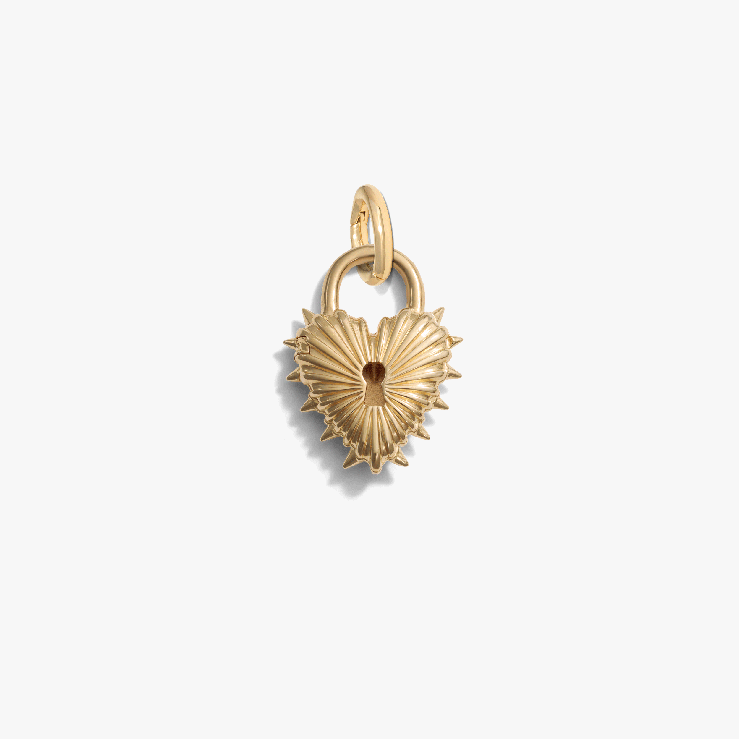 Awe Inspired Pendants 14K Gold Vermeil Spiked Heart Locket