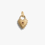 Awe Inspired Pendants 14K Gold Vermeil Spiked Heart Locket NEW