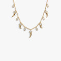 Awe Inspired Necklaces 14K Gold Vermeil / Lab White Sapphire Saber-Tooth Layering Necklace